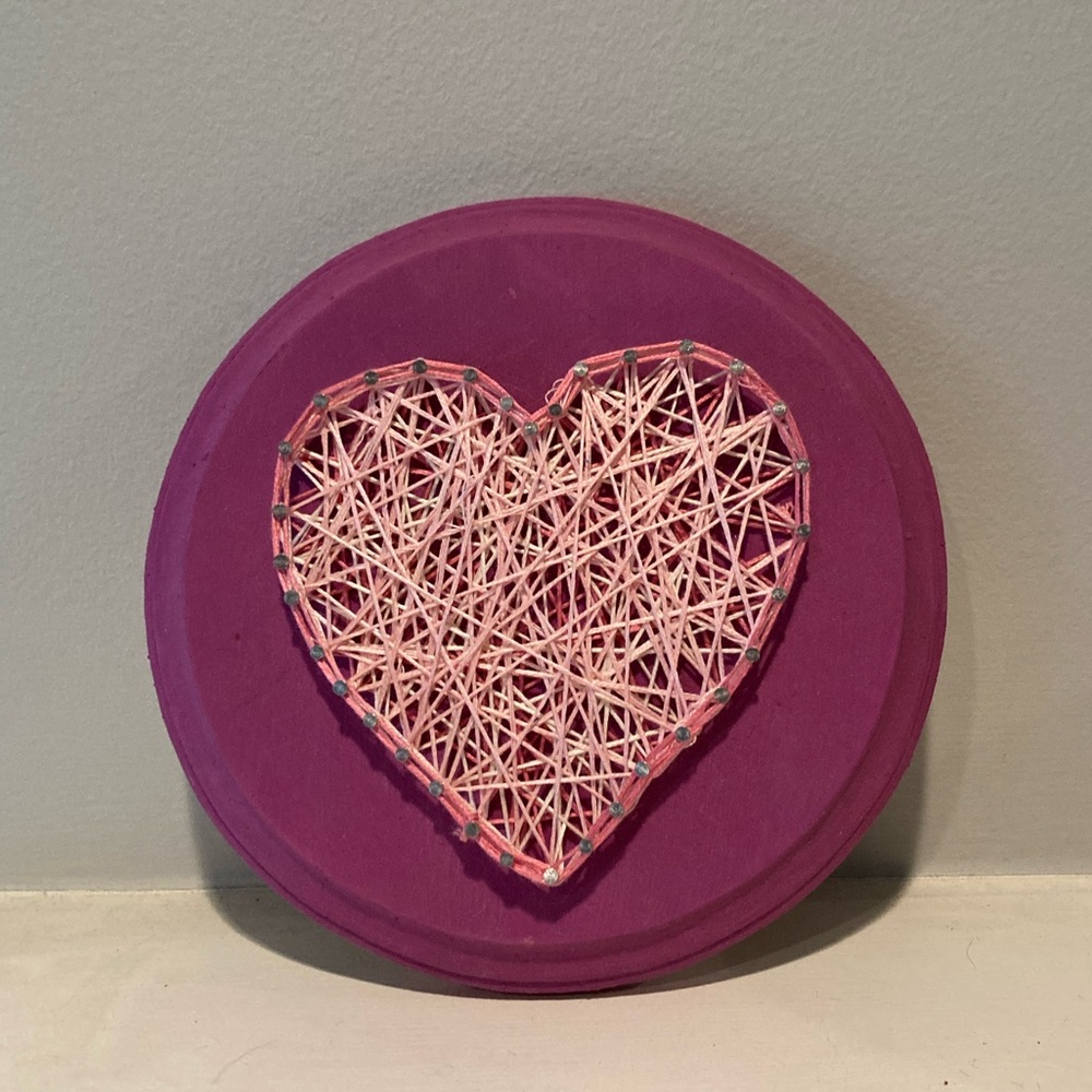 Heart string art